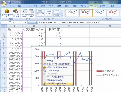 Excel グラフ背景の一部に色を付ける方法 (2)  SEECK.JP サポート